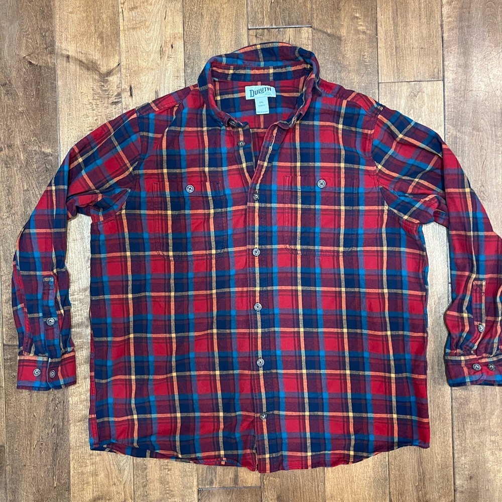 Duluth Trading Co Flannel Button Down Shirt - XXL